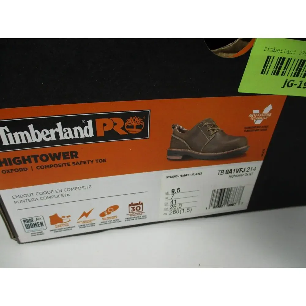 Timberland Pro Hightower Oxford Composite Safety Toe Work Shoes Womens Sz 9.5